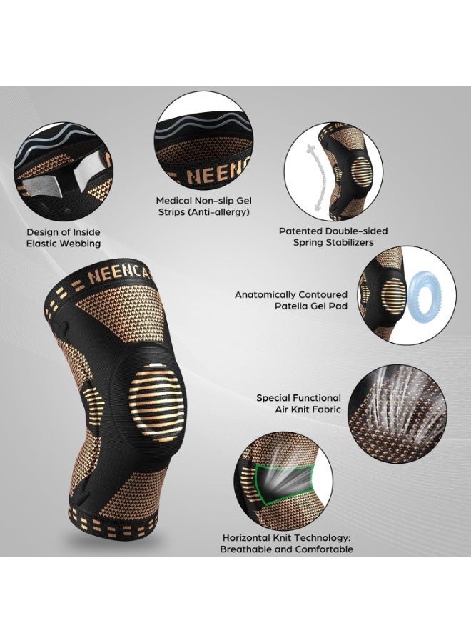 general Professional Knee Brace for Pain Relief, Medical Knee Support with Patella Pad & Side Stabilizers, Compression Knee Sleeve for Meniscus Tear, ACL, Joint Pain, Runner, Workout - Image 2